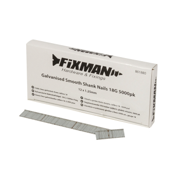 Fixman Galvanised Smooth Shank Nails 18G 5000pk