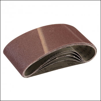 Silverline Sanding Belts 75 x 457mm 5pk - 80 Grit - Code 862553