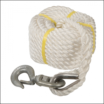 Silverline Gin Wheel Rope with Hook - 20m x 18mm - Code 865628