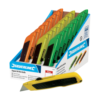 Silverline Expert Hi-Vis Knife Display Box 24pce - 24pce - Code 868499