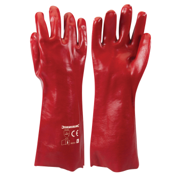 Silverline Red PVC Gauntlets - L 10 - Code 868551