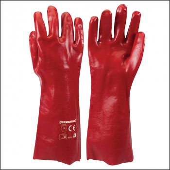 Silverline Red PVC Gauntlets - L 10 - Code 868551