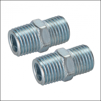 Silverline Air Line Equal Union Connector 2pk - 1/4 inch  BSPT - Code 868632