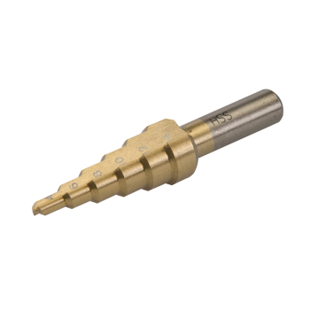 Silverline Titanium-Coated HSS Step Drill - 4 - 14mm - Code 868874