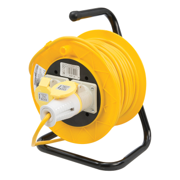 Powermaster Cable Reel Freestanding 16A 110V - 2-Gang 25m - Code 868878