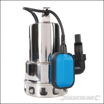 Silverline 550W Dirty Water Pump Stainless Steel - 10,500Ltr/hr UK - Code 869235