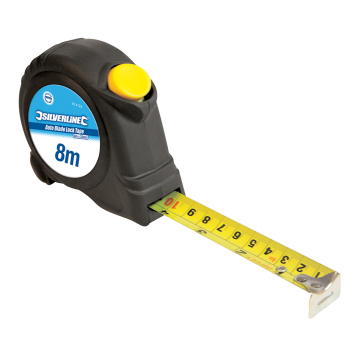 Silverline Auto Blade Lock Tape - 8m x 25mm - Code 874125