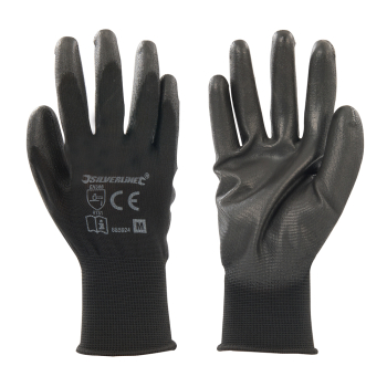 Silverline Black Palm Gloves