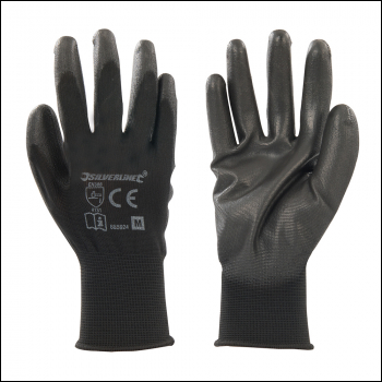 Silverline Black Palm Gloves - M 8 - Code 885924