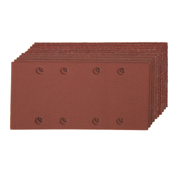 Silverline Hook & Loop 1/3 Sheets Punched 10pce - 2 x 60, 3 x 80, 120, 2 x 240G - Code 892499