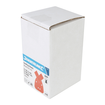 Silverline Hook & Loop Detail Sander Sheets & Tips 140mm 10pk - 2 x 40, 2 x 60, 2 x 80, 2 x 120, 2 x 240G - Code 896841