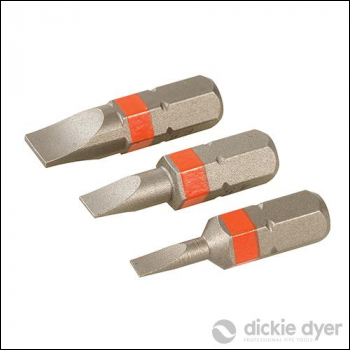 Dickie Dyer S2 Screwdriver Bit Set 3pce - SL3, SL4.5 & SL6.5 - Code 902513