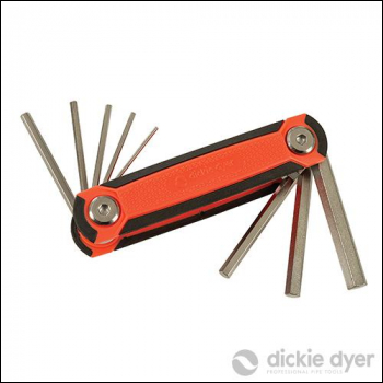 Dickie Dyer Folding Hex Wrench Set 8pce - 1.5-8mm Standard - Code 911447
