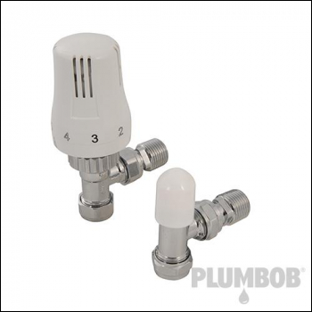 Plumbob Angled Contract TRV & Lockshield - 15mm - Code 917830