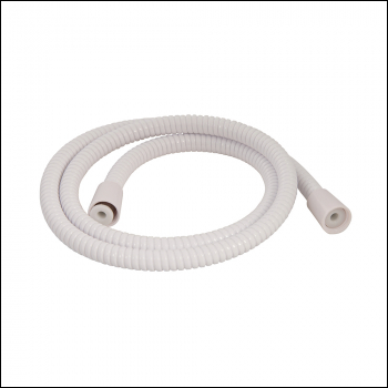 Plumbob White Corrugated PVC Shower Hose - 1.5m - Code 920407