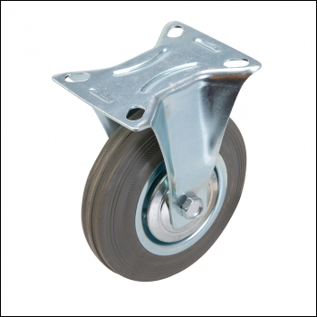 Fixman Fixed Rubber Castor - 125mm 100kg - Code 926633