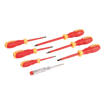 Silverline VDE Soft-Grip Electricians Screwdriver Set 7pce - 7pce - Code 928227