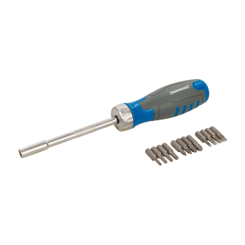 Silverline 12-in-1 Multi-Bit Ratchet Screwdriver - 12-in-1 - Code 930569