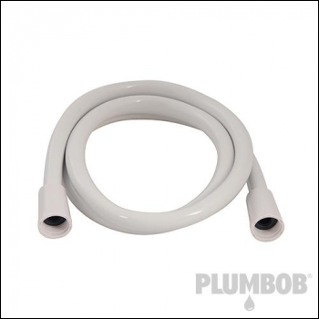 Plumbob White Smooth PVC Shower Hose - 1.5m - Code 934261