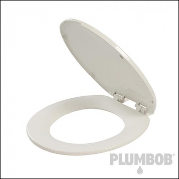 Plumbob Comfort Toilet Seat White - Standard Hinges - Code 940515