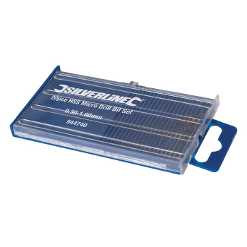 Silverline HSS Micro Drill Bit Set 20pce - 0.3 - 1.6mm - Code 944740