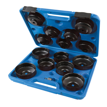 Silverline Oil Filter Wrench Set 15pce - 65 - 93mm - Code 952159