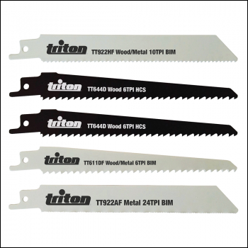 Triton Recip Saw Blade Set 5pce - 150mm - Code 954242