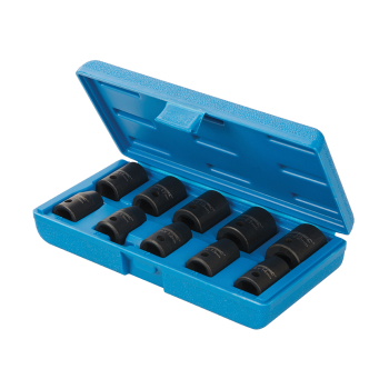 Silverline Impact Socket Set 1/2 inch  Drive 6pt Metric 10pce - 10 - 22mm - Code 970814