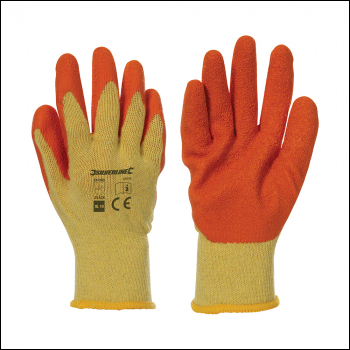 Silverline Latex Builders Gloves 12 Pairs - XL 10 - Code 973324