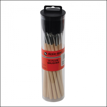 Dickie Dyer Flux Brushes 25pk - Wooden Handle - Code 983411