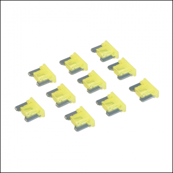 Silverline ATT Low Profile Mini Automotive Blade Fuses 10pk - 20A Yellow - Code 984663