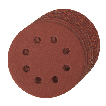 Silverline Hook & Loop Discs Punched 115mm 10pce - 4 x 60, 2 x 80, 120, 240G - Code 990864