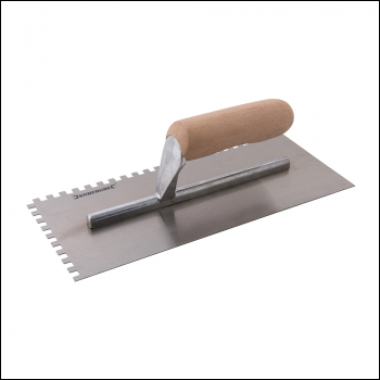 Silverline Adhesive Trowel Wood-Handle - 280 x 120mm - 6mm Teeth - Code CB59