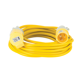 Defender Arctic Extension Lead Yellow 16A 2.5mm2 10m - 110V - Code E85123