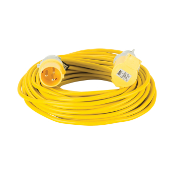 Defender Extension Lead Yellow 1.5mm2 16A 25m - 110V - Code E85230