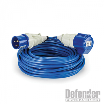 Defender Arctic Extension Lead Blue 2.5mm2 32A 25m - 230V - Code E85249.5
