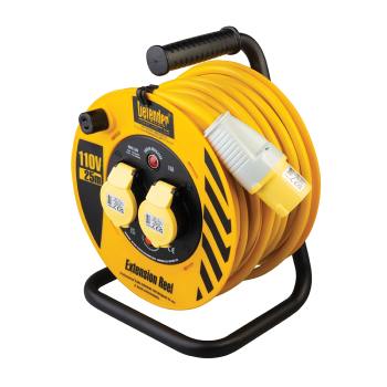 Defender Industrial Cable Reel 25m - 110V 16A - Code E86450