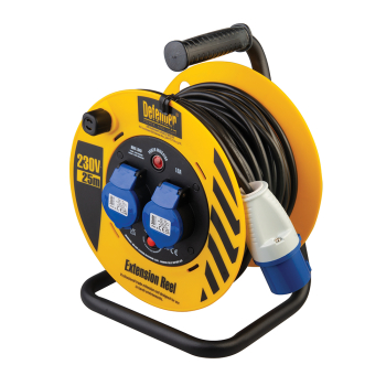 Defender Industrial Cable Reel 25m - 230V 16A - Code E86475