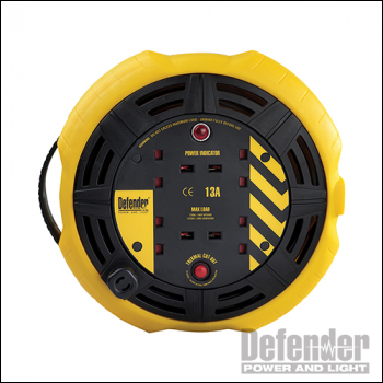 Defender Cassette Reel 1.25mm2 4-Way 13A 10m - 240V - Code E86535