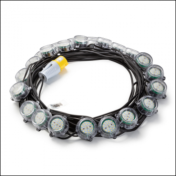 Defender 120W Heavy Duty LED Encapsulated Festoon String Lights 50m - 110V - Code E89355