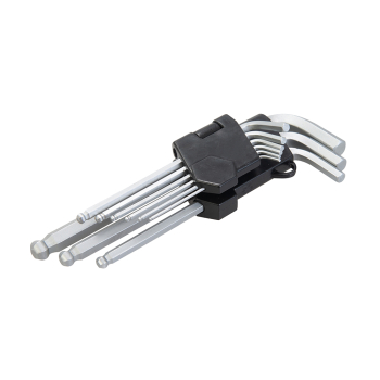 King Dick Hex Key Long Ball End Set AF 9pce - 1/16 inch  - 3/8 inch  - Code HWAB207