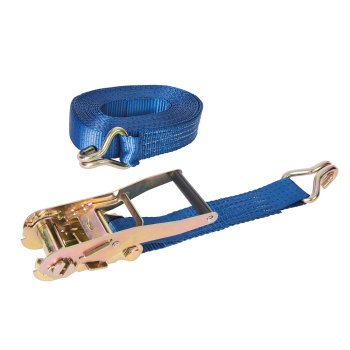 Silverline Ratchet Tie Down Strap J-Hook - 8m x 50mm - Rated 1700kg Capacity 3400kg - Code MS21
