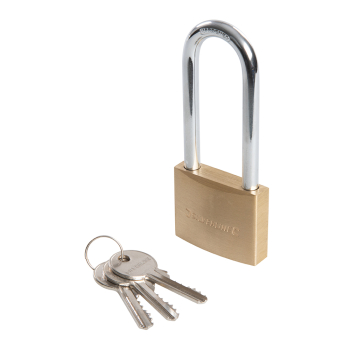 Silverline Brass Padlock Long Shackle - 50mm - Code MSS04L