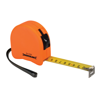 Silverline Hi-Vis Contour Tape - 8m / 26ft x 25mm - Code MT08