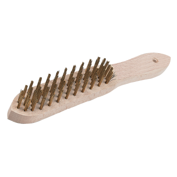 Silverline Brassed Wire Brush - 4 Row - Code PB05