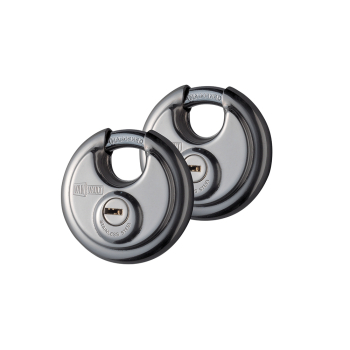 Van Vault Stainless Steel Disc Padlock 2pk - 70mm - Code S10028