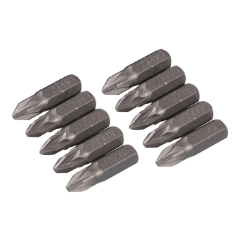 Silverline Pozidriv Cr-V Screwdriver Bits 10pk - PZ2 - Code SB207