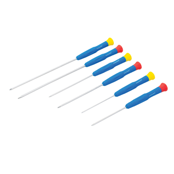 Silverline Extra-Long Precision Screwdriver Set 6pce - 6pce - Code SD62