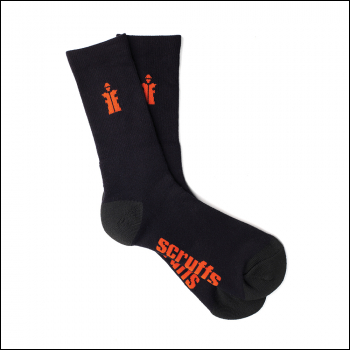 Scruffs Worker Socks Black 3pk - Size 7 - 9.5 / 41 - 43 - Code T53545