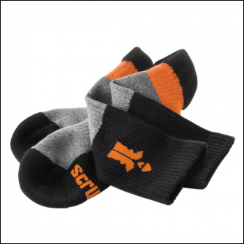 Scruffs Trade Socks Black 3pk - Size 10 - 13 / 44 - 48 - Code T53548